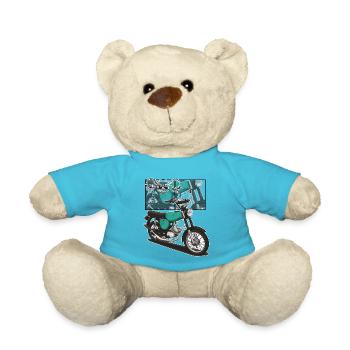 S51 (turquoise) // Illustration - Nounours - bleu outremer - Devant