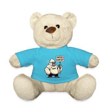 Gorilla Protest with sign: Kebab prices down! - Teddy Bear - atoll blue - Front