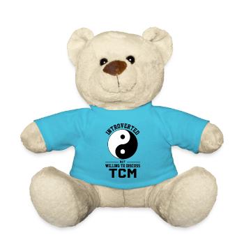 Ying Yang Symbol TCM - Teddy Bear - atoll blue - Front