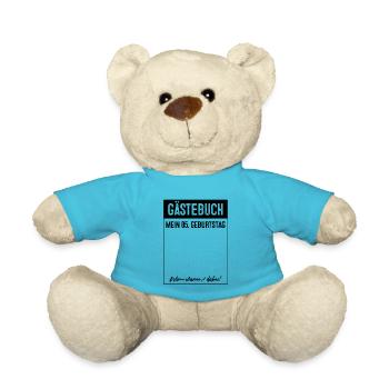 Gästebuch 85 Jahre 85. Geburtstag - Teddy - Atollblau - Vorne