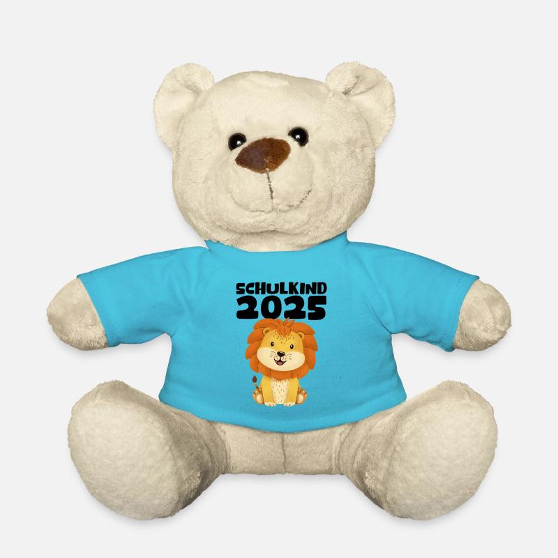 Schulkind 2025 Junge Mädchen Einschulung 2025 Deko - Teddy - Atollblau