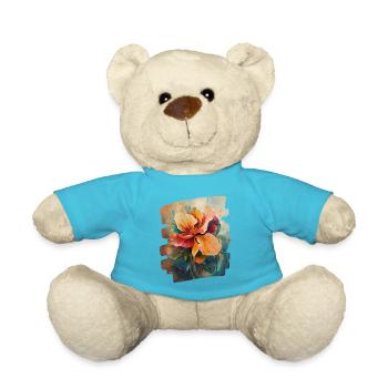 Spring Spring Beginning Flower Flowers - Teddy Bear - atoll blue - Front