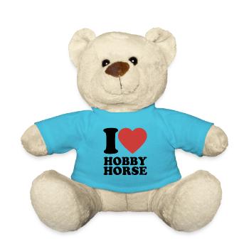 J’aime hobby cheval - Coeur - Hobby - Nounours - bleu outremer - Devant