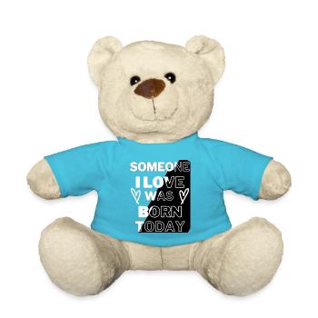 Bold Love Born Today Typographie Design - Nounours - bleu outremer - Devant