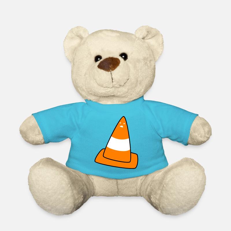 traffic cone with face - Teddy Bear - atoll blue