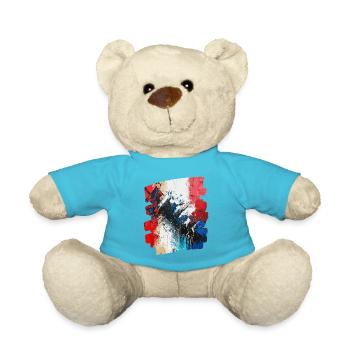 France Flag French - Teddy Bear - atoll blue - Front