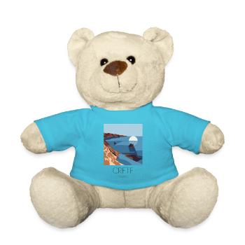 Kreta Griechenland Souvenir: Mediterranes - Teddy - Atollblau - Vorne