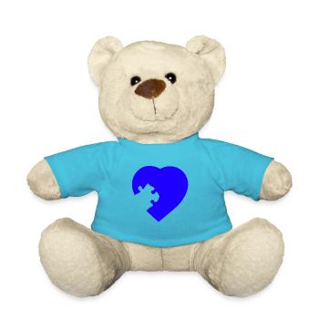 His Perfect Match – Puzzle Love - Teddy Bear - atoll blue - Front