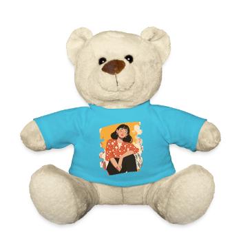 Relax Meditation Selfcare Me-Time - Teddy Bear - atoll blue - Front