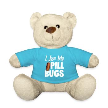 I love my pill mistakes - Teddy Bear - atoll blue - Front