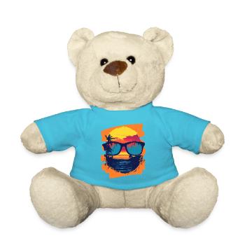 Sunglasses Summer Palm Trees - Teddy Bear - atoll blue - Front