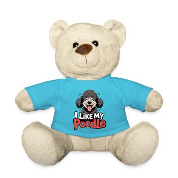 J’aime mon Caniche Hundeliebe - Nounours - bleu outremer - Devant