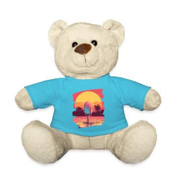 cream and cream scoop summer sunset - Teddy Bear - atoll blue - Front
