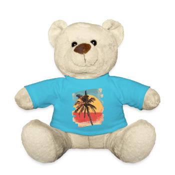palmier coucher de soleil soleil d’été - Nounours - bleu outremer - Devant