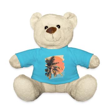 palmier coucher de soleil soleil d’été - Nounours - bleu outremer - Devant