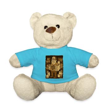 I hoard, therefore I am – toilet paper man - Teddy Bear - atoll blue - Front