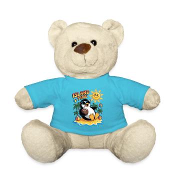 Penguin in vacation mode - Teddy Bear - atoll blue - Front