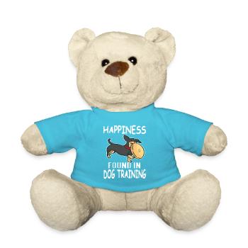 Happiness Found In Dog Training Joy Frisbee Love - Teddy Bear - atoll blue - Front