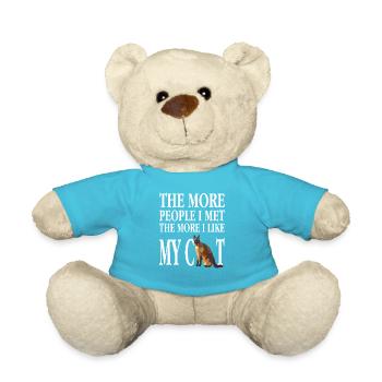 The More People I Meet The More I Love My Cat - Teddy Bear - atoll blue - Front