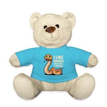 J’aime les serpents – Motif de serpent amusant - Nounours - bleu outremer - Devant