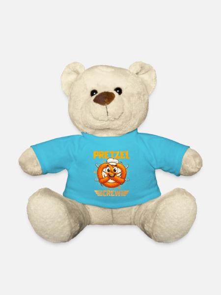 Bretzel Pretzel Bäcker mit Lächeln - Teddy - Atollblau