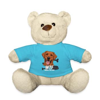 Humorous dog motif with joke text - Teddy Bear - atoll blue - Front