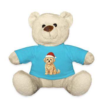 Maltipoo Weihnachten – Niedlicher Hund 🎅 - Teddy - Atollblau - Vorne