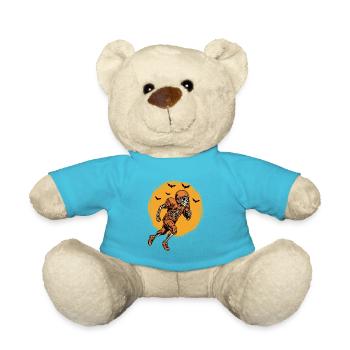 Squelette Joueur de football Spooky Halloween - Nounours - bleu outremer - Devant