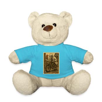 Skelett Arzt auf Mountainbike Letzte Diagnose - Teddy - Atollblau - Vorne