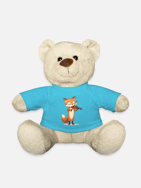 Sanfter Fuchs Violine - Teddy - Atollblau