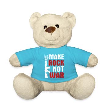 Make Rock Not War Music Guitare Rock Band - Nounours - bleu outremer - Devant