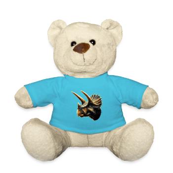Triceratops Dinosaur Dinos Triceratops Dino - Teddy Bear - atoll blue - Front