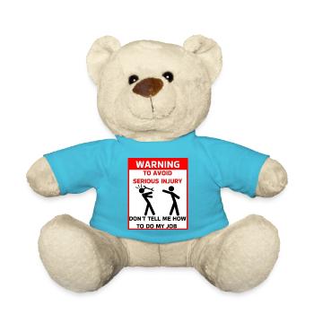 Safety Warning - Teddy Bear - atoll blue - Front