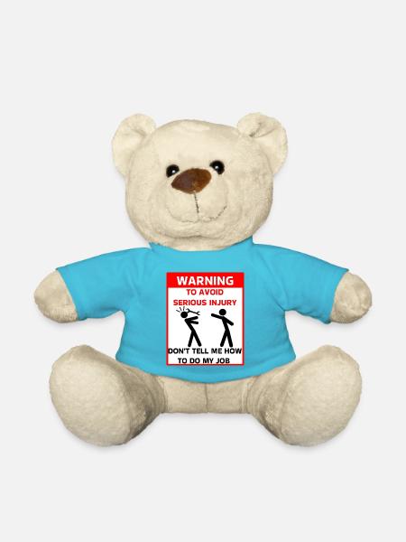 Safety Warning - Nounours - bleu outremer