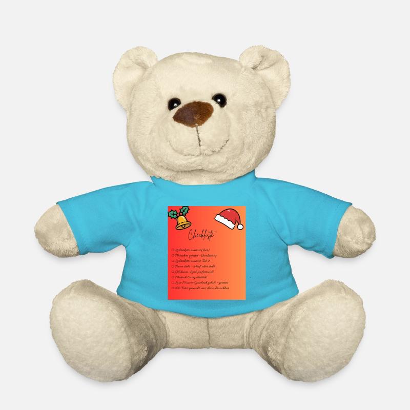 Christmas Checklist Design - Teddy Bear - atoll blue