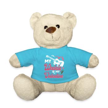 Hawaiian Ukulele Uke Valentines - Teddy - Atollblau - Vorne