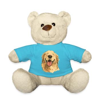 Lächelnder Golden Retriever - Teddy - Atollblau - Vorne