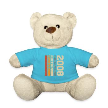 Original 2008 Vintage Vintage Anniversaire Rétro - Nounours - bleu outremer - Devant