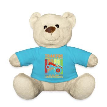 Trecker Landwirt Bauer Traktorfahrer Traktor - Teddy - Atollblau - Vorne