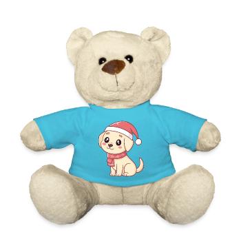 Baby Dog Niedliches Weihnachten im Weihnachtsmann - Teddy - Atollblau - Vorne