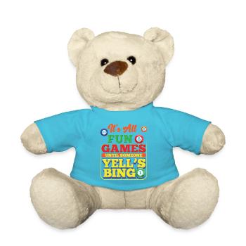 Funny Bingo Player It’s All Fun and Games Design - Teddy - Atollblau - Vorne