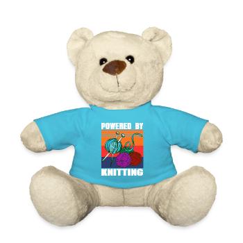 Powered by Knitting Retro Yarn Pride Look - Teddy Bear - atoll blue - Front