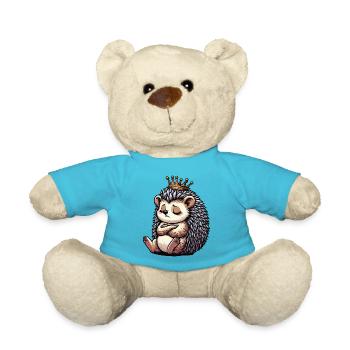 Igel Igelliebhaber Igelbesitzer Igelhalter Stachel - Teddy - Atollblau - Vorne