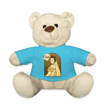 Oida! Sissi Queen of Austria I love Austria - Teddy Bear - atoll blue - Front