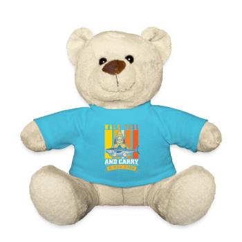 Angler Fischer Petrijünger Spruch Angeln Lustig - Teddy - Atollblau - Vorne