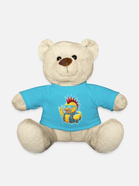 Punkente mit Spike-Sonnenbrille - Teddy - Atollblau