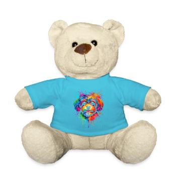 Havaneser | Kleinhund Pop Art - Teddy - Atollblau - Vorne