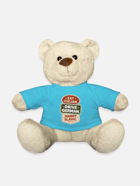 Eat Italian Drive German Marry Slavic Balkan Auto - Teddy - Atollblau
