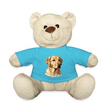 portrait golden retriever - Teddy Bear - atoll blue - Front