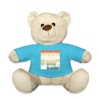 Dorfkind im Herzen – Retro Heimatliebe - Teddy - Atollblau - Vorne